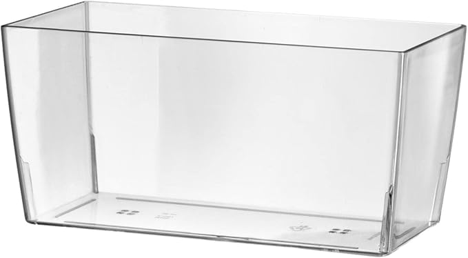 Maceta Coimbra rectangular transparente de Ecomacetas